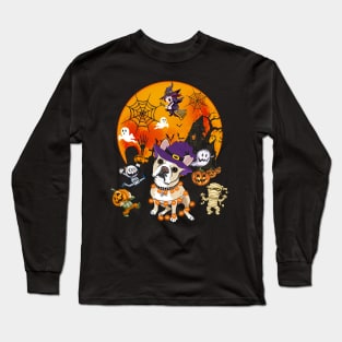 French Bulldog Witch Funny Dog Halloween Long Sleeve T-Shirt